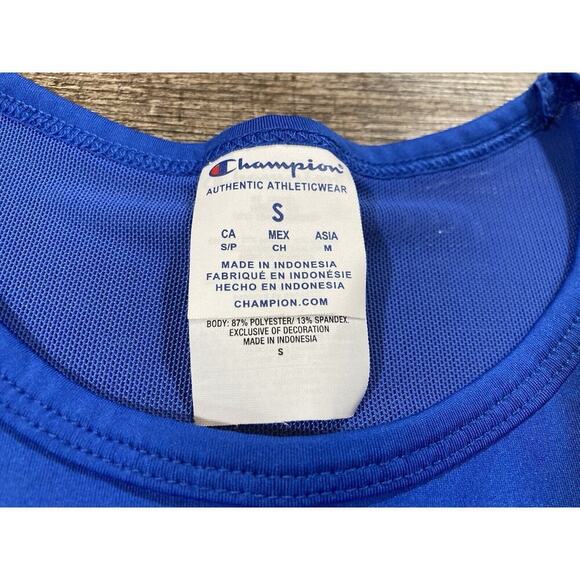 CHAMPION Women’s Drapey Mesh Loose Sleeveless Active Wear Tank Top Royal S - Picture 3 of 9